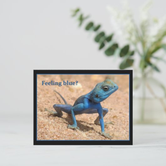 Gefühl blau wird gut Karte (Stehend Vorderseite)