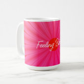 Gefühl BLegierte Typografie Pink Daisy Kaffeetasse (Vorderseite Links)