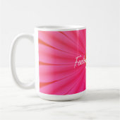 Gefühl BLegierte Typografie Pink Daisy Kaffeetasse (Links)