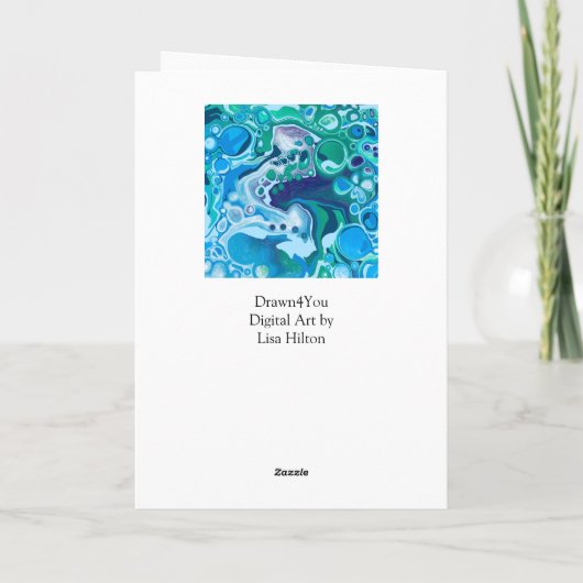 Gefühl Blue | Denken Sie an Sie Karte (Rückseite)