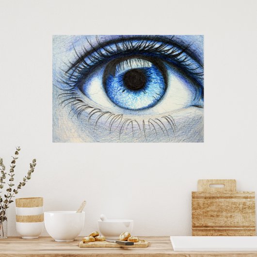 Gefühl Blue Poster (Küche)