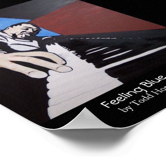 Gefühl Blue Poster (Ecke)