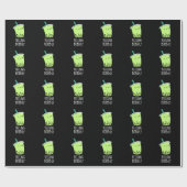 Gefühl Bobb-ly Funny Boba Tea Pun Dark BG Geschenkpapier (Flach)
