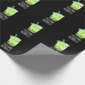 Gefühl Bobb-ly Funny Boba Tea Pun Dark BG Geschenkpapier (Ecke)