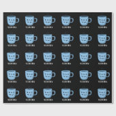 Gefühl Brew Funny Sad Kaffee Puppe Dark BG Geschenkpapier (Flach)