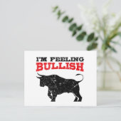 Gefühl Bullish Bull Trading Stock Trading Postkarte (Stehend Vorderseite)