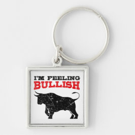 Gefühl Bullish Bull Trading Stock Trading Schlüsselanhänger
