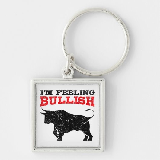 Gefühl Bullish Bull Trading Stock Trading Schlüsselanhänger (Vorne)