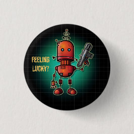 Gefühl coolen Roboter-Sams 'glücklich? ' Button