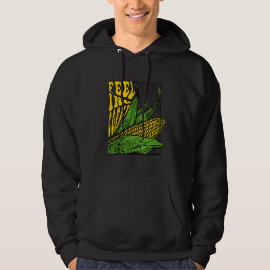Gefühl Corny Corn Pun Hoodie (Vorderseite)