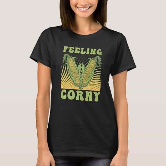Gefühl Corny Corn Pun T-Shirt (Vorderseite)