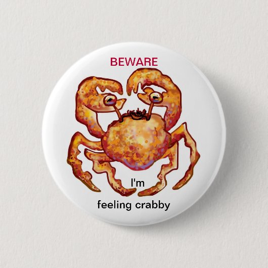 Gefühl Crabby Button (Vorderseite)