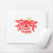 Gefühl Crabby Grumpy Crab Logo Cartoon Mousepad (Mit Mouse)