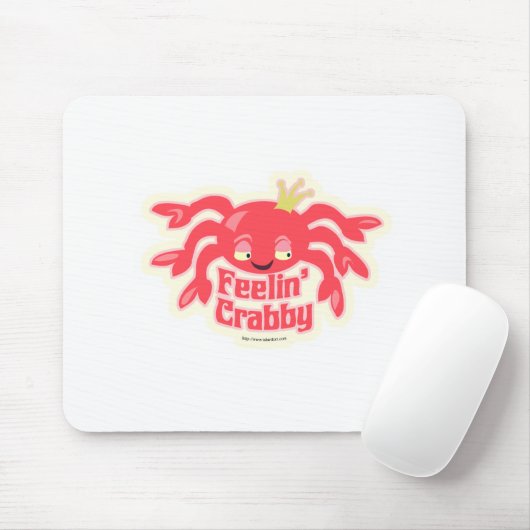 Gefühl Crabby Grumpy Crab Logo Cartoon Mousepad (Mit Mouse)