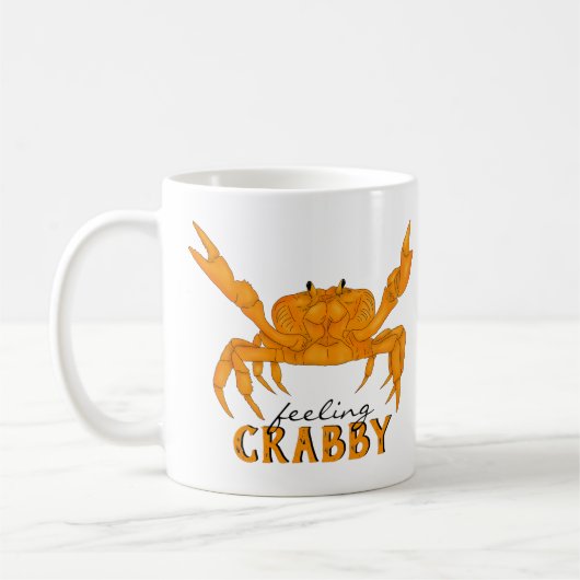 Gefühl Crabby, Orangenkrabbe Kaffeetasse (Links)