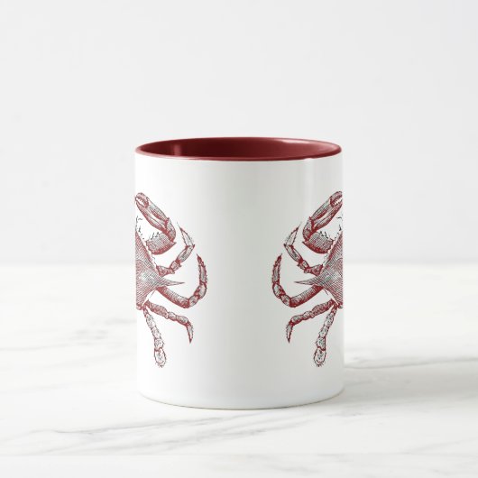 Gefühl Crabby Roter Stift Krebs Kunst Tasse (Zentrum)