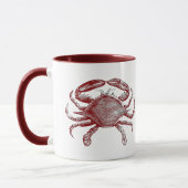 Gefühl Crabby Roter Stift Krebs Kunst Tasse (Links)