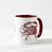 Gefühl Crabby Roter Stift Krebs Kunst Tasse (VorderseiteRechts)