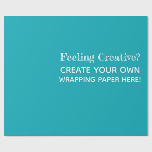 Gefühl Creative? Erstellen Sie Ihr eigenes Wrappin Geschenkpapier (Flach)