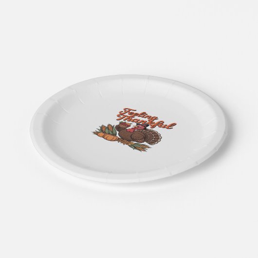 Gefühl dankbar Classic T - Shirt Pappteller (Schrägansicht)