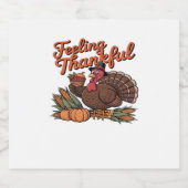 Gefühl dankbar Classic T - Shirt Schaumweinetikett (Einzelnes Label)