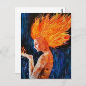 Gefühl, das Poster verbrennt Postkarte (Vorne/Hinten)
