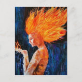 Gefühl, das Poster verbrennt Postkarte (Vorderseite)