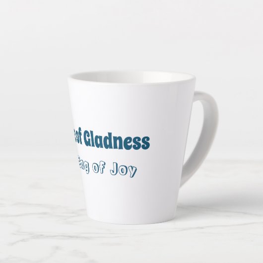 Gefühl der Freude, Gefühl der Joy Latte Tasse (Rechte Ecke)