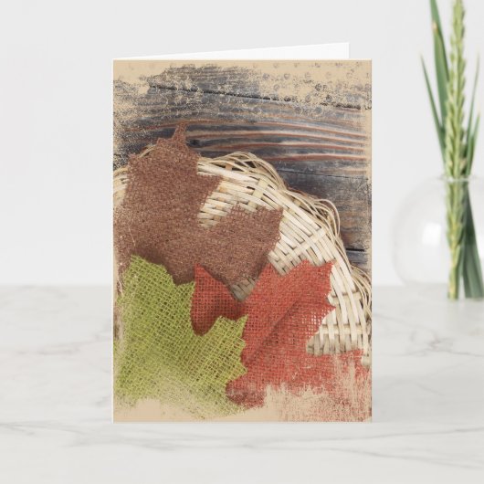 Gefühl der Herbstgrusskarte Dankeskarte (Vorderseite)