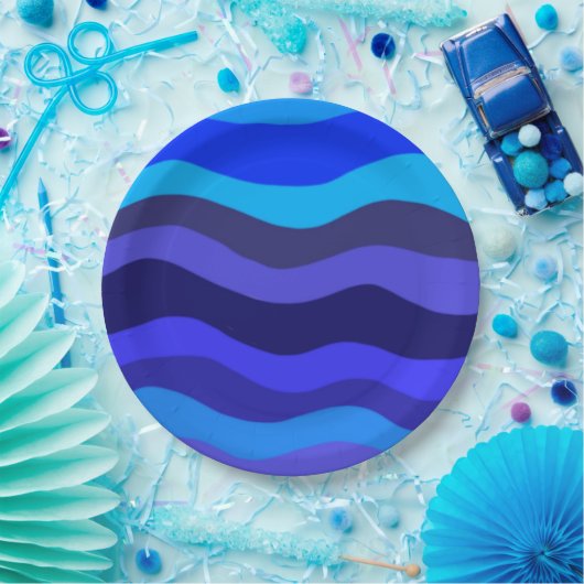 Gefühl der Papierplatte blau Pappteller (Party)