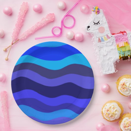 Gefühl der Papierplatte blau Pappteller (Party)