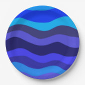 Gefühl der Papierplatte blau Pappteller (Vorderseite)