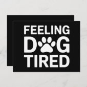 Gefühl Dog müde Postkarte (Vorne/Hinten)