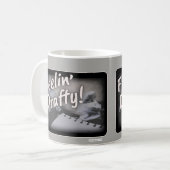Gefühl Drafty Cheeky Author Spaß Kaffeetasse (Vorderseite Links)