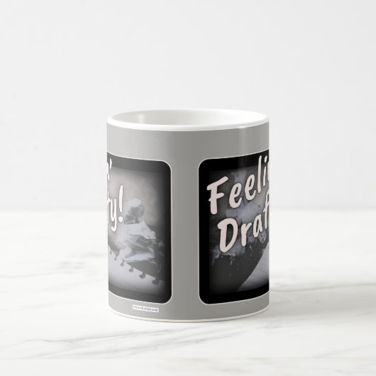 Gefühl Drafty Cheeky Author Spaß Kaffeetasse (Mittel)
