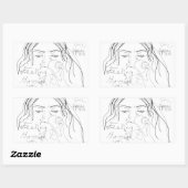 Gefühl durch rechteckiger aufkleber (Blatt)