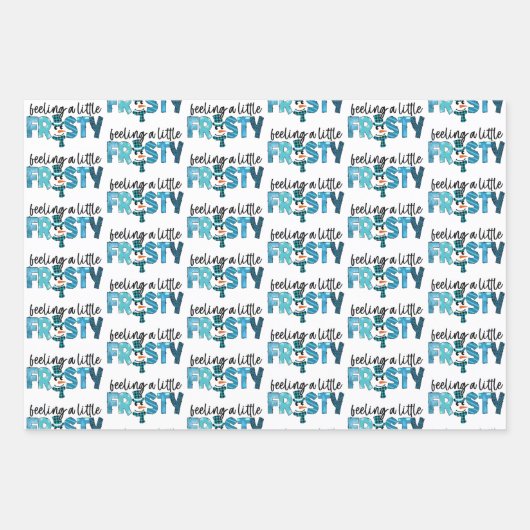 Gefühl ein wenig eiskalt anpassen geschenkpapier set (Vorderseite 3)