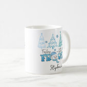 Gefühl ein wenig frostiger Winterschneemann person Kaffeetasse (VorderseiteRechts)