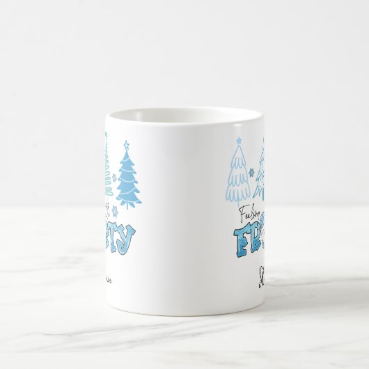 Gefühl ein wenig frostiger Winterschneemann person Kaffeetasse (Mittel)