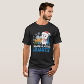 Gefühl ein wenig Frosty Snowman Weihnachten Schnee T-Shirt (Vorne ganz)