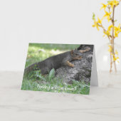 Gefühl ein wenig runter? Niedliches Eichhörnchen Karte (Gelbe Blume)