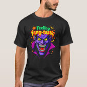 Gefühl Fang Tastic Halloween Vampire Design T-Shirt (Vorderseite)