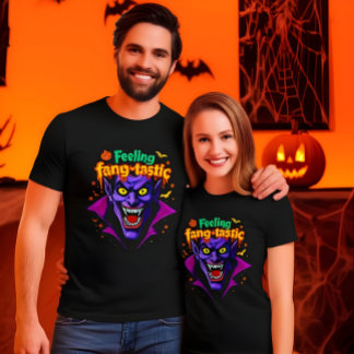 Gefühl Fang Tastic Halloween Vampire Design T-Shirt