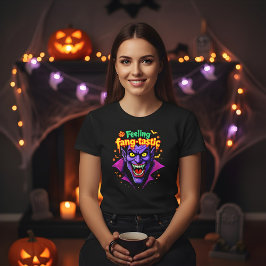 Gefühl Fang Tastic Halloween Vampire Design T-Shirt