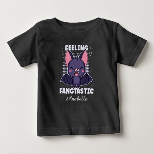 Gefühl Fangtastic | Niedlich Vampire Bat - Black Baby T-shirt (Vorderseite)