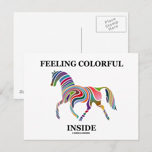 Gefühl farbig Innen Postkarte (Vorne/Hinten)