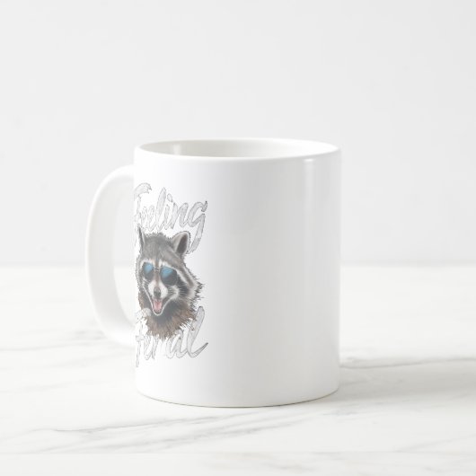 Gefühl Feral Racoon Kaffeetasse (Vorderseite Links)