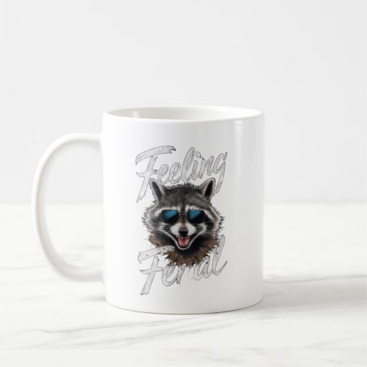 Gefühl Feral Racoon Kaffeetasse (Links)