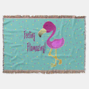 Gefühl Flverblüffend Flamingo Decke