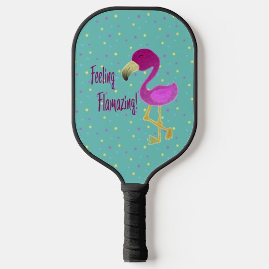 Gefühl Flverblüffend Flamingo Pickleball Schläger (Vorderseite)